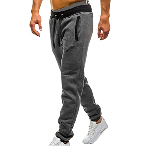 Sports Jogging mit Taschen elastische Mid Casual Hosen stabile Taille Herren Herrenhose Trainingshosen Herren Zip Off Arbeitshose Jeans Kurz Herren Kurze Hose Herren Jeans (Dark Gray, XXXL)