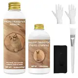 EIGTWEN Foto-Transfer-Gel-Set, 300 ml, Gelmedium für Fotoübertragung, Foto-Transfergel für Familienaktivitäten, Bastelarbeiten, Heimdekoration, personalisierte Geschenke (glänzend)