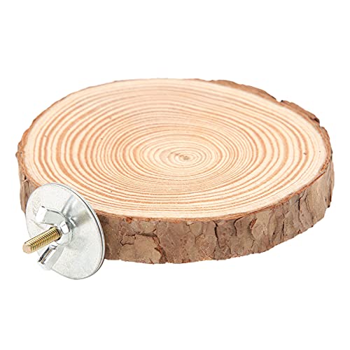 Vogel Sitzbrett Runde Holz Sitzstangen für Vogel Papagei Nymphensittich Käfige Kork Sitzbrett Papagei Holzständer Vögel Barsch Plattform für Vögel Wellensittich Nymphensittich(10cm)