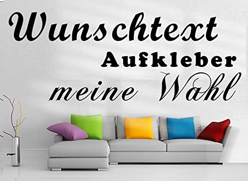 Wandtattoo Aufkleber Wunschtext selbst gestalten, online Vorschau, Beschriftung, Namen, Zahlen, Schriftzug (ab 10 cm Länge)