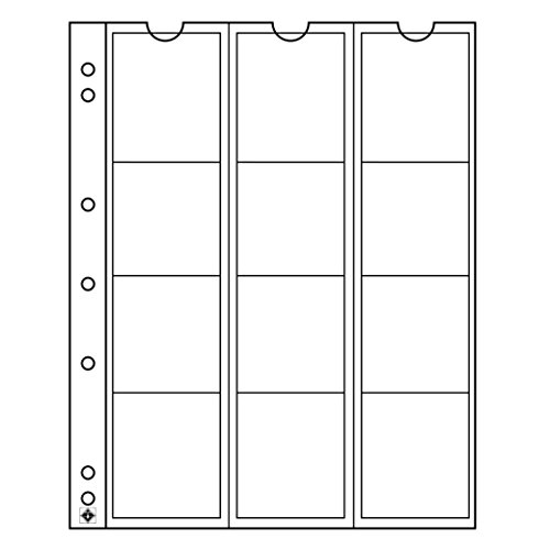 Leuchtturm 315584 Münzhüllen NUMIS 44-12 Fächer für Münzen bis Ø 44 mm - 50 Euro Silber, 2 $ Australien - 5er Pack