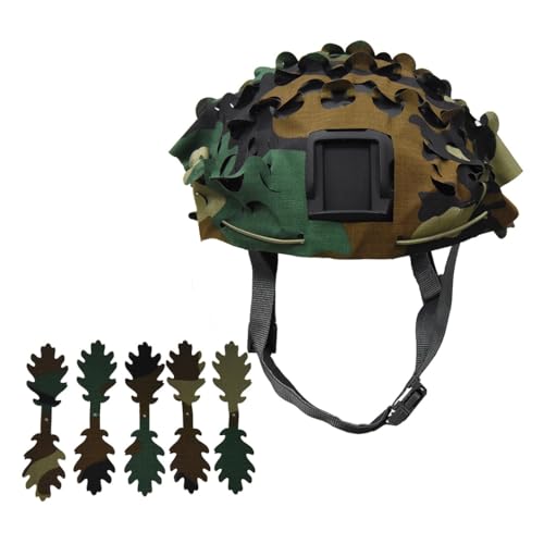 BrightGlow Taktischer Helmüberzug Fast Helm Multi-Camo Helmüberzug Airsoft-Helm Kampfhelm-Zubehör Taktischer Schnellhelm Helmnetzabdeckung für Outdoor Game Covert Combat Camo#8 Einheitsgröße