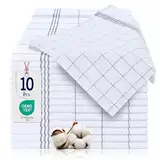 BARBONS 10er Set Geschirrtücher Baumwolle 50x70 cm – Extrem saugstark, Oeko-TEX Zertifiziert, Trockentücher für Küche, Küchenhandtücher, Küchentücher, Geschirrhandtücher, Waschbar bis 60 C, Anthrazit