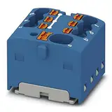 PHOENIX CONTACT PTFIX 4/6X1.5 BU Verteilerblock, Grundklemme mit Einspeisung, 450V Nennspannung, 17.5A Nennstrom, Push-in-Anschluss, 7 Anzahl der Anschlüsse, Direktmontage mit Flansch, 20 Stk