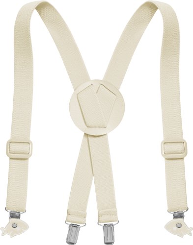 Playshoes Unisex - Kinder Hosenträger 603020 Modische Hosenträger für Kinder mit Clips in Haiform, Gr. 60, Beige (natur)