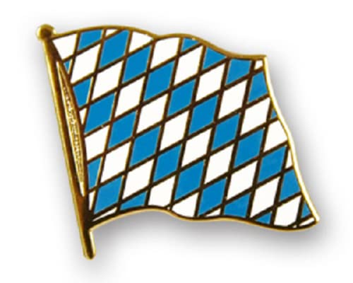 Pin Anstecker Flagge Fahne Bayern Bayrischer Raute blau weiss Nationalflagge Flaggenpin Badge Button Flaggen Clip Anstecknadel