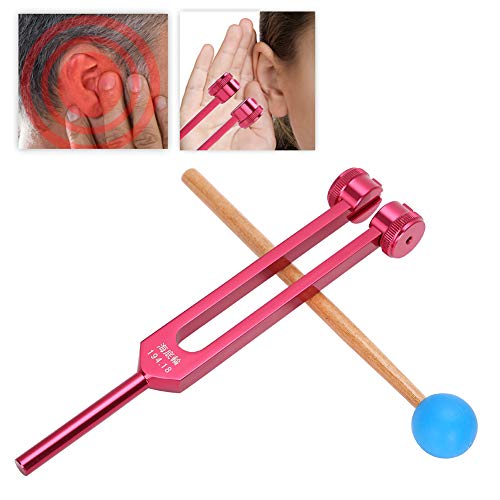 ZJchao 194,18 Hz Stimmgabel mit Silikonhammer und Reinigungstuch für die medizinische Audiologie von Ent