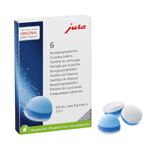 JURA original - 3-Phasen-Reinigungstabletten für 6 Reinigungen - TÜV-zertifizierte Hygiene - 6 Stück - 24225