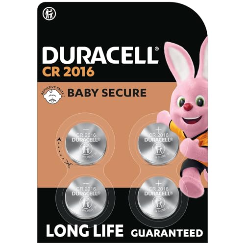 Duracell CR2016 Knopfzellen (4 Stück), CR 2016 Lithium Knopfzelle 3 V