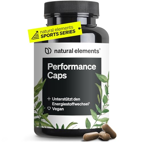 Performance Caps – 120 Koffein-Kapseln mit Grüntee, Guarana & grüner Kaffeebohne – mit B-Vitaminen – vegan, hochdosiert, ohne unnötige Zusätze – in Deutschland produziert & laborgeprüft