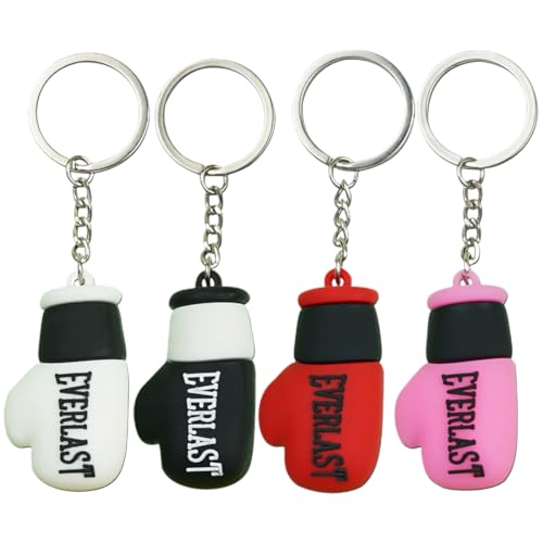 HNJUSR 4 Stück Miniature Boxing Gloves Mini Boxhandschuhe Schlüsselanhänger ideal für Autospiegel, Sporttasche, Schlüsselanhänger UVM Boxen Kickboxen Muay Thai MMA Kampfsport