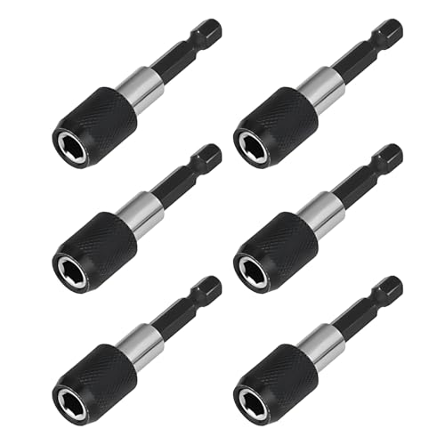 Bithalter Magnetisch, 6 Stück Schnellwechsel Bithalter Mit Magnet, Bithalter 1/4’’ (60 mm), Bit Halterung Magnetisch Für Makita, Metabo, Bosch Und Dewalt, Ideal Für Bohrmaschinen Und Schraubendreher