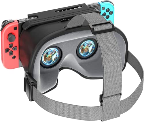 OIVO Switch VR Brille Kompatibel mit Nintendo Switch mit einstellbaren HD-Linsen, Virtual Reality Brille für Nintendo Switch/OLED, Switch 3D Brille