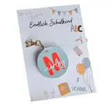 Schlüsselanhänger "Endlich Schulkind" | personalisierter Taschenanhänger Kinder | Geschenk Einschulung | Anhänger mit Namen Leder-Look | Geschenkidee Schulanfang 2024 | Luftballons