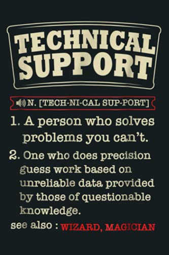 Tech Support Definition Funny Computer Nerd Gift: Notebook Planner - 6x9 inch Daily Planner Journal, To Do List Notebook, Daily Organizer, 114 Pages