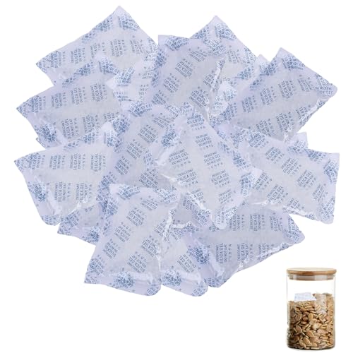 250 Packungen Silicagel Trockenmittel: 1 g Lebensmittelqualität Silica Gel Trockenmittel Kieselgel Frischhaltebeutel Lebensmittelqualität hygroskopisches Mittel Luftentfeuchter, Transparent