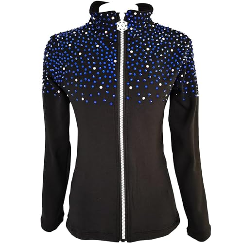 LIUHUO Figure Skating Training Fleece Jacket Shiny Colored Diamond Girl Comfortable and Warm