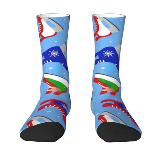 Erwachsene Socken Damen & Herren Hockey-Elemente Kreativdruck Unisex Casual Unisex Socken für Oma Herren Papa