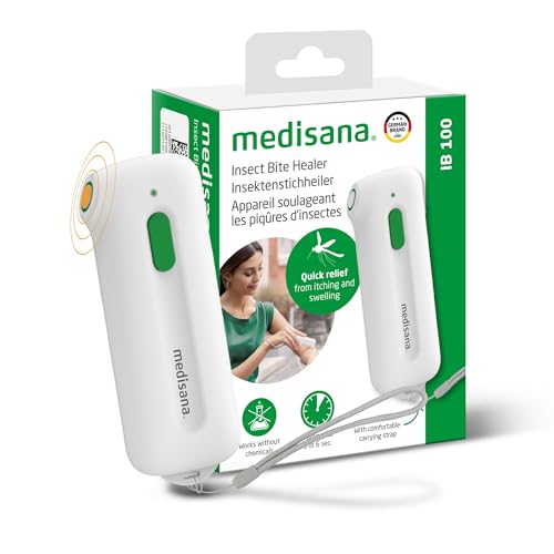 Medisana IB 100 Insektenstichheiler zur Behandlung von Insektenstichen und -bissen, Stichheiler bei Juckreiz & Schwellungen, Anti Mücken Reise- und Campinggadget, Mückenstich Hitzestift ohne Chemie