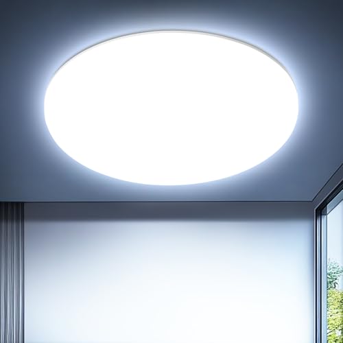 Deckenlampe LED Deckenleuchte 36W IP54 Wasserfest 6500K 4500LM LED Deckenleuchte Flach Lampe Superhelles Kaltes Licht, Moderne Keine Grenze Lampen für Bad/Küche/Wohnzimmer/Schlafzimmer/Balkon/Keller