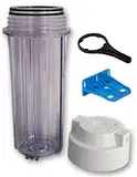 Filtergehäuse Set 10 " mit 1/4" Innengewinde Wasser Anschluß , Filter Gehäuse als Wasserfilter Osmoseanlage Umkehrosmose Osmose Filteranlage Trinkwasser Anlage Aquarium Außenfilter Leergehäuse Gehäuse Pumpe