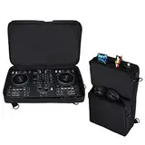 Growalleter Reisetasche für Pioneer DJ DDJ-FLX4/DDJ-400/DDJ-SB3 oder Roland DJ-202 DJ-Controller, Tragetasche mit Zubehöraufbewahrung und verstellbarem Schultergurt