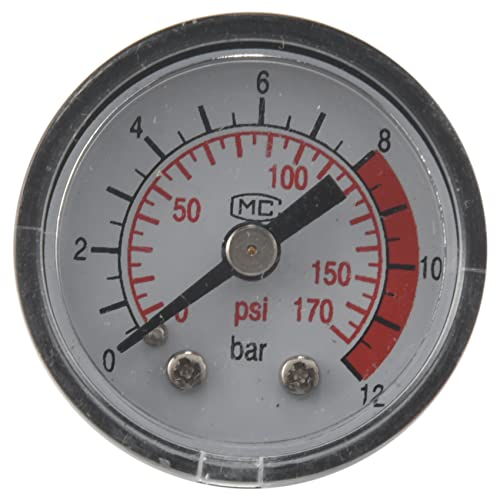 Asyduey R 0-12 Bar 0-170 PSI 10 mm Gewinde Gas Luftpumpe Druck Gauge Kompressor Manometer