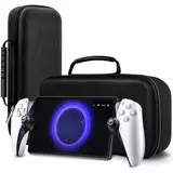 ivoler Tasche Kompatibel mit Playstation Portal Remote Player, Deluxe Harte Tragetasche Hülle Case mit schützender Aufbewahrungstasche aus Netzstoff für Playstation Portal [Anti-Drop] -Schwarz