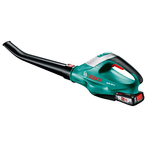 Bosch Home and Garden Bosch Akku Laubbläser ALB 18 LI (ohne Akku, 18 V, 1,8 kg, 210 km/h Luftgeschwindigkeit) Schwarz/Grün