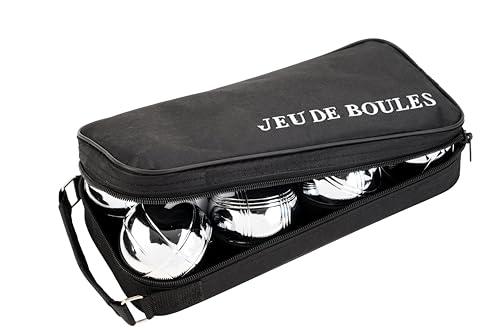 Engelhart - 010203 - Transporttasche mit 8 Boules Pétanque - Inklusive Distanzmesser - Praktische Tasche - Outdoor-Spiel - Metall-Boules und Holz-Cochonnet - Ab 6 Jahren