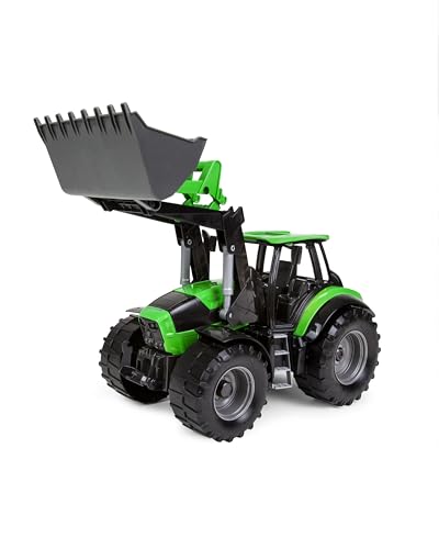 Lena 04613 Worxx Traktor Modell Deutz-Fahr Agrotron 7250 TTV mit Frontlader, ca. 45 cm, Landwirtschaft Spielfahrzeug für Kinder ab 3 Jahre, robuster Trecker mit funktionstüchtiger Ladeschaufel