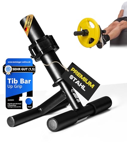Tib Bar - Tibialis Trainer, Für 50mm Hantelscheiben inkl. Klemme, Tibialis Anterior, Schienbeintrainer, Knee over toes guy, Fitnessgerät für den Tibialis Anterior Muskel