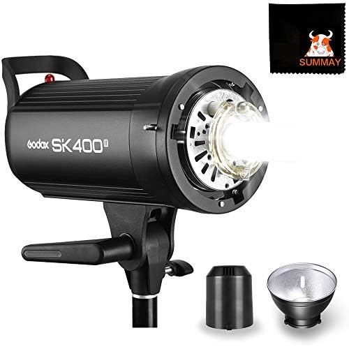 GODOX SK400II Studioblitz Strobe Licht 400W GN65 Einstelllampe Bowens Blitz Studio Blitzlicht Monolicht Studioaufnahmen Portrait Fotografie (SK400II)