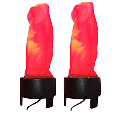 TOPCHANCES LED-Flammeneffekt-Lichter, Seidenstoff-Flamme, 3D-Feuerlicht, dynamischer Flammeneffekt, Bühnenlampe, künstliches Feuer, Atmosphäre, Lampe für Halloween, Dekoration, Urlaub, 2 Packungen