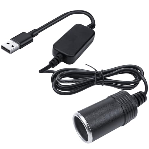 USB auf Zigarettenanzünder 12v USB Zigarettenanzünder Adapter Männlich zu Weiblich Sockel Konverter für Auto-Recorder Auto-Umgebungslicht DVR GPS etc