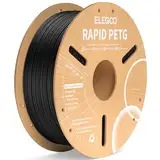 ELEGOO Rapid PETG Filament 1.75mm Schwarz 1KG, High Speed 30-600mm/s 3D Drucker Filament Maßgenauigkeit +/- 0.02 mm, 1kg Pappspule(2.2lbs) Passend für die meisten FDM 3D Drucker