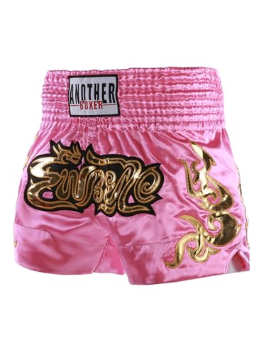 Yeahdor Kinder Jungen Muay Thai Shorts Kurze Hose Kampfsport Boxershorts Kickboxen Shorts Kickboxen Shorts Training Jogging Sport Rosa 158-164