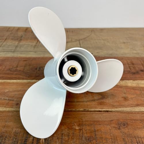 MAGICZEBRA Boot Propeller Aluminium für Yamaha 6-9.9 PS Außenborder 8-1/2 x 7-1/2 ' 7 Zähne 3 Blatt 6G1-45943-00-00, 6G1-45943-00-EL