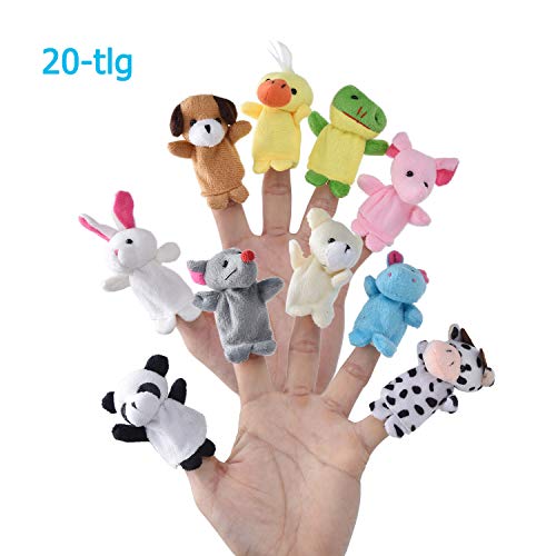 Caiming Finger Plüschtier [20-TLG] Mitgebsel | Kindergeburstagen | Gastgeschenke für Kinderparty und Stuffer für Ostereier1