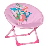 HOMCOM Moonchair Campingstuhl Kinder Mondstuhl faltbar Kinder-Klappsessel klappbar In-& Outdoor leicht zu tragen für Kleinkind Mädchen Junge Stahl Rosa Ø50 x 49H cm