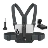 Sametop Handy Brusthalterung Brustgurt Handyhalterung Körper Halter Chest Mount Zubehör Kompatibel mit iPhone Samsung GoPro DJI Osmo und die Meisten Handys Action Kameras POV/VLOG