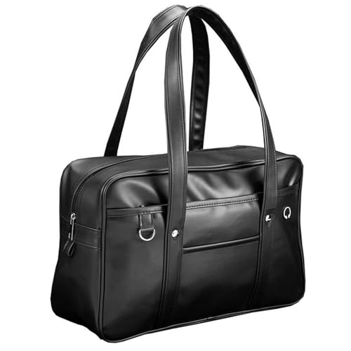 Japanische Schultasche große Kapazität PU Leder Japanische Tasche mit mehrfacher Tasche Reißverschlussschule Handtasche mit Kopfhörer-Kabelloch tragbare Umhängetasche Kawaii Handtasche für Mädchen, o