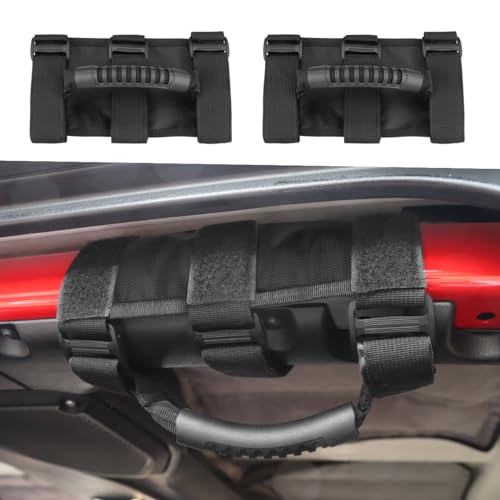 KOLOME Haltegriffe Kompatibel für Wrangler JK YJ TJ CJ JK JL JLU Auto Griffe Rollbügel Haltegriffe (Schwarz)