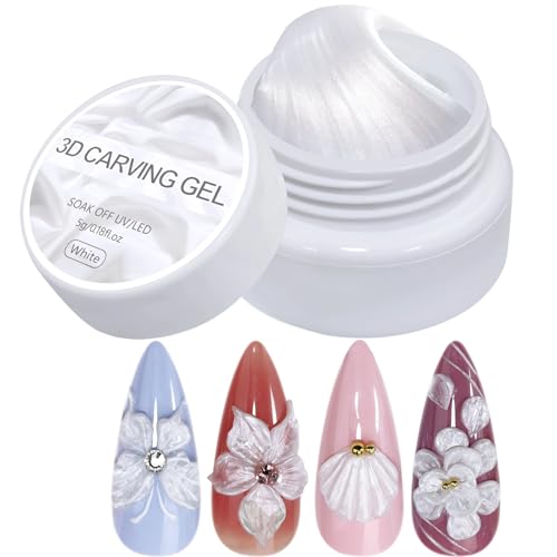 solides Erbauer Gel - Solid Building Gel | 5G Pearl 3D Bildhauerpaste für Nägel, Hard Builder -Creme, Erweiterungsmodellierung Maniküre für Salon und Zuhause, Nagelverstärkungsformel