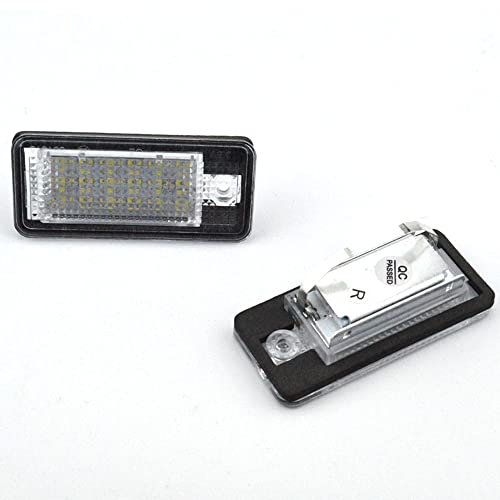 Aiyomi 2-Teilige LED Kennzeichenbeleuchtung, LED Nummernschildbeleuchtung 18 SMD Kennzeichenbeleuchtung Hinten, Kennzeichenbeleuchtung für Au-di A3 S3 A4 S4 A6 S6 A8 Q7
