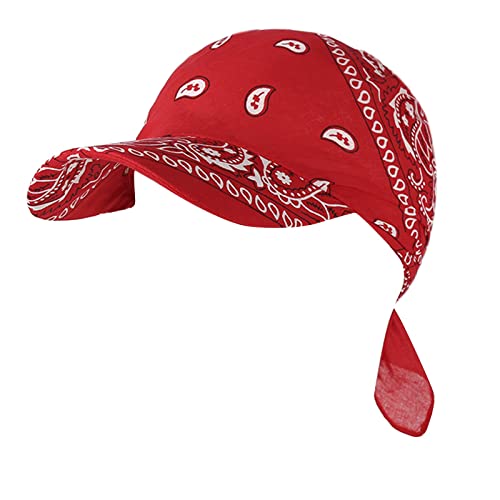 2025 - Damenhut, modischer Bohemian-Strandhut, lässiger tragbarer Outdoor-Strand-Freizeithut Dad Cap Rose (Red, One Size)