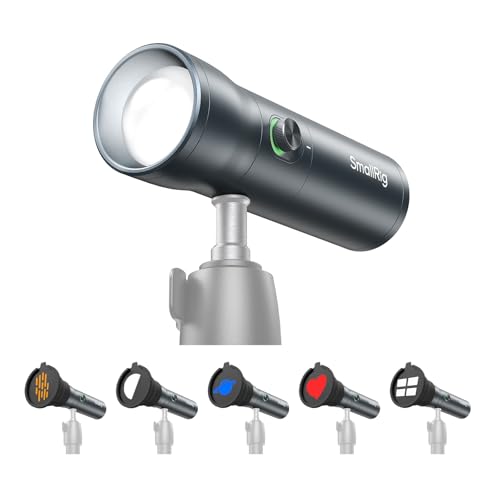 SMALLRIG RF10C RGB-LED-Taschenlampe für Fotografie, 7500mAh Gemustertes Umgebungslicht aus Aluminiumlegierung, 4-farbiges Fülllicht mit 20 Gemusterten Lichtfiltern, für Fotos, Inhaltserstellung - 4634