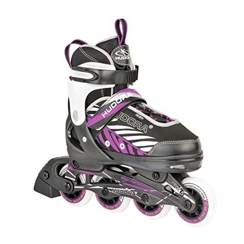 HUDORA Inline Skates Mia/Leon - Inliner für Kinder/Jugendliche & Erwachsene in versch. Größen & Farben - Roller Skates bis zu 4 Größen verstellbar - Bequeme & stilvolle Rollerskates