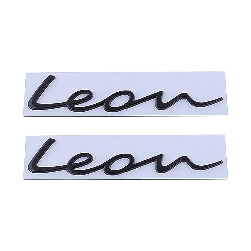 Leon Emblem Auto Aufkleber Styling Aufkleber Auto Badge Dekoration Zubehör (Schwarz)