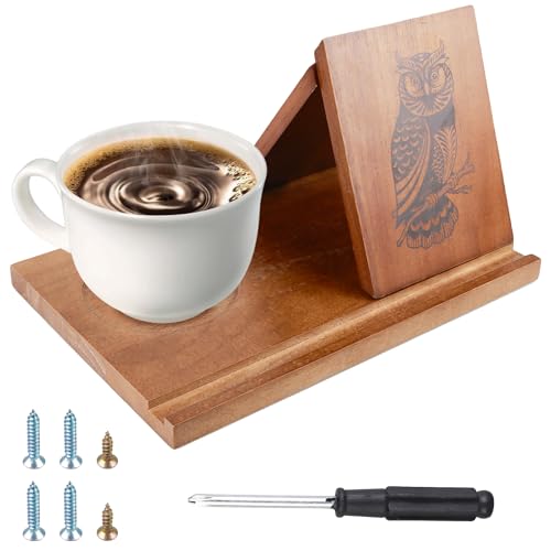 Dreieckiger Buchständer Holz, Kleines Lese-Buchhalter, Leseständer für Bücher, Holz Bücherständer, Buchregal, Book Stand, Buch Ständer für Kaffee und Buchliebhaber-Geschenke